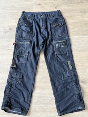 Eight 732 Jeans Men' 36x34 Baggy Utility 8732 Hip Hop Grunge Sk8 Y2K *Rare